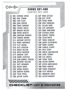 Checklist # 4 (NHL Hockey Card) 2020-21 O-Pee-Chee # 400 Mint