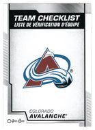 Checklist - Colorado Avalanche (NHL Hockey Card) 2020-21 O-Pee-Chee # 558 Mint