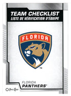 Checklist - Florida Panthers (NHL Hockey Card) 2020-21 O-Pee-Chee # 563 Mint
