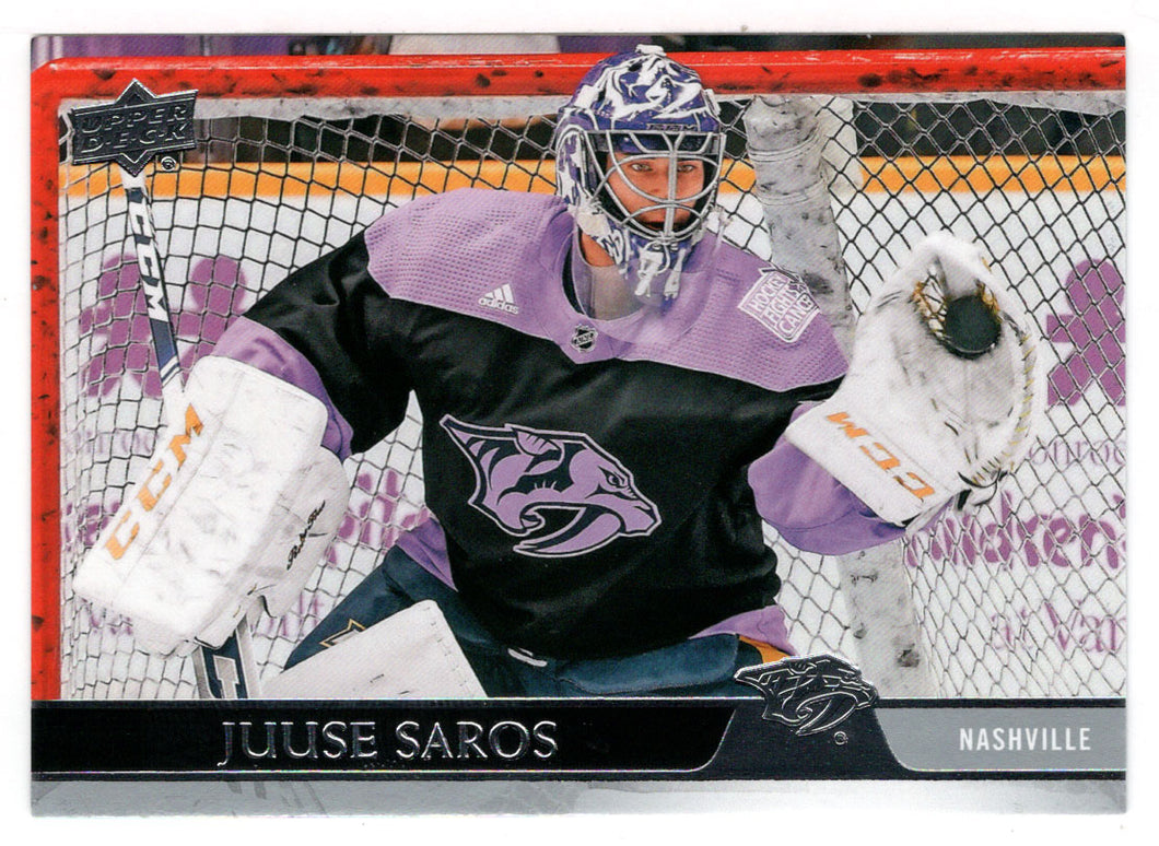 Juuse Saros - Nashville Predators (NHL Hockey Card) 2020-21 Upper Deck # 107 Mint