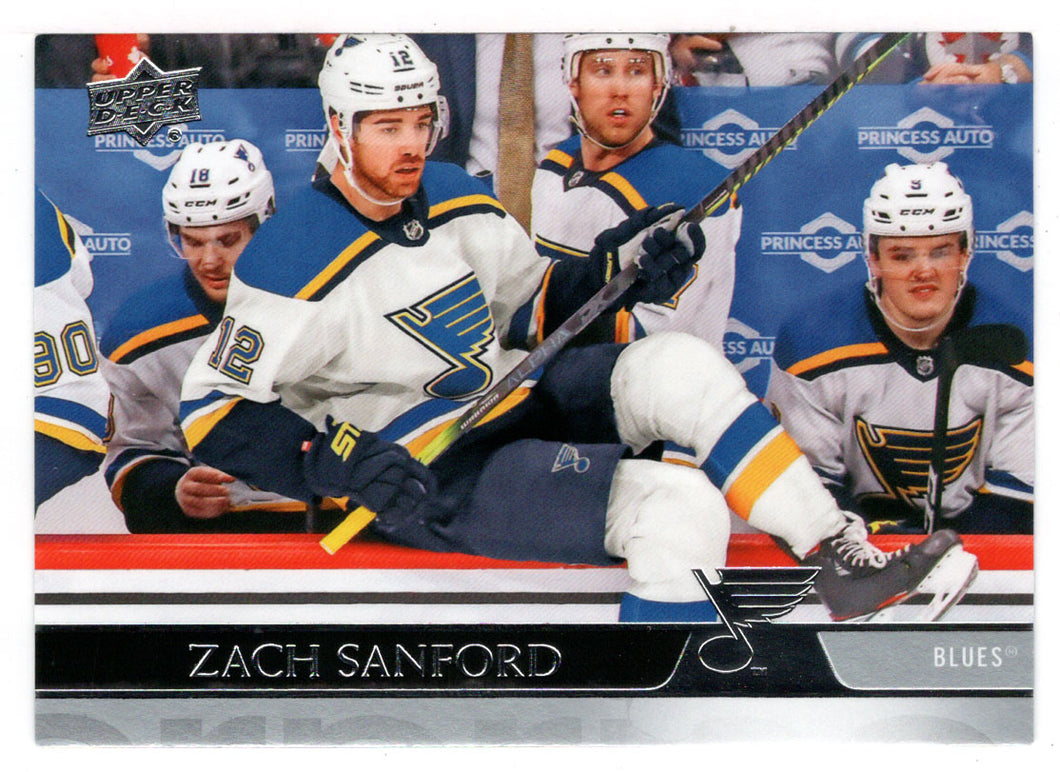 Zach Sanford - St. Louis Blues (NHL Hockey Card) 2020-21 Upper Deck # 156 Mint