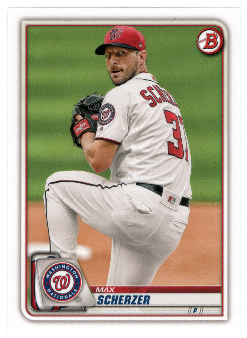 Max Scherzer - Washington Nationals (MLB Baseball Card) 2020 Bowman # 53 Mint