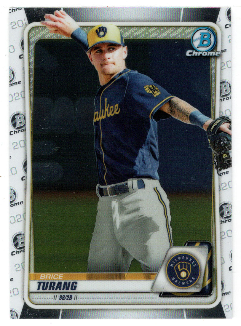 Brice Turang - Milwaukee Brewers (MLB Baseball Card) 2020 Bowman Chrome Prospects # BCP-35 Mint