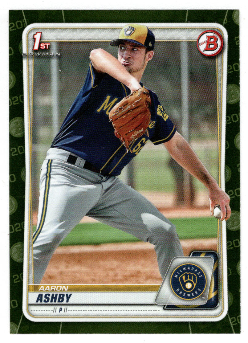 Aaron Ashby - Milwaukee Brewers (MLB Baseball Card) 2020 Bowman Prospects Camo # BP-57 Mint