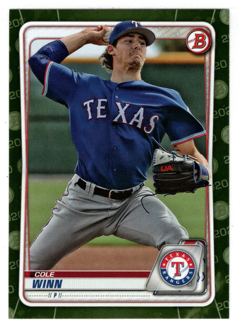 Cole Winn - Texas Rangers (MLB Baseball Card) 2020 Bowman Prospects Camo # BP-107 Mint