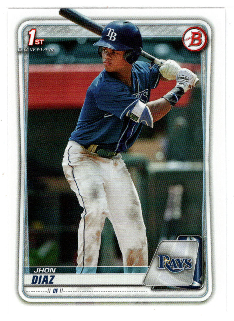 Jhon Diaz - Tampa Bay Rays (MLB Baseball Card) 2020 Bowman Prospects # BP-30 Mint