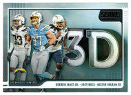 Derwin James Jr. - Melvin Ingram III - Joey Bosa - Los Angeles Chargers- 3D (NFL Football Card) 2020 Panini Score # 3D-JMD Mint