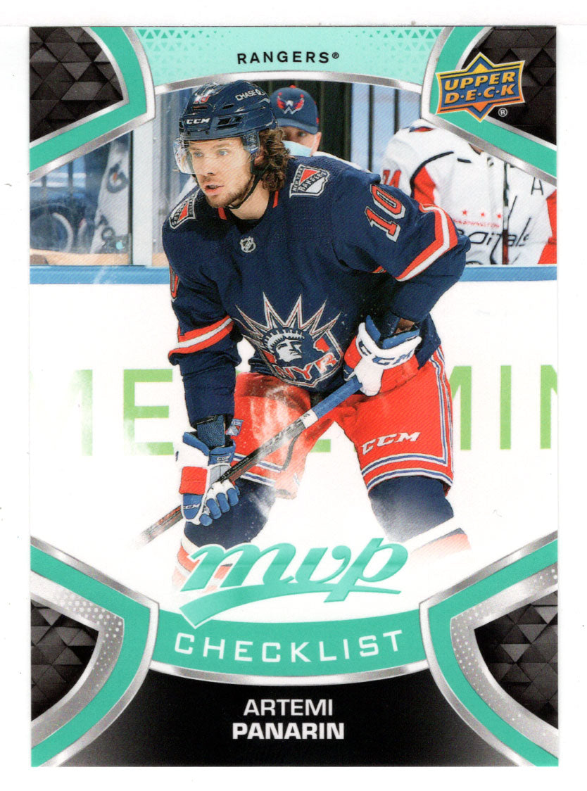 Artemi Panarin - New York Rangers - Checklist # 2 (NHL Hockey Card) 2021-22 Upper Deck MVP # 200 Mint