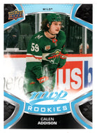 Calen Addison RC - Minnesota Wild - SP (NHL Hockey Card) 2021-22 Upper Deck MVP # 221 Mint