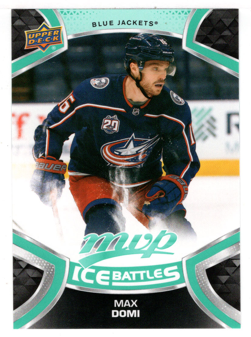 Max Domi - Columbus Blue Jackets (NHL Hockey Card) 2021-22 Upper Deck MVP Ice Battles # IB-102 Mint