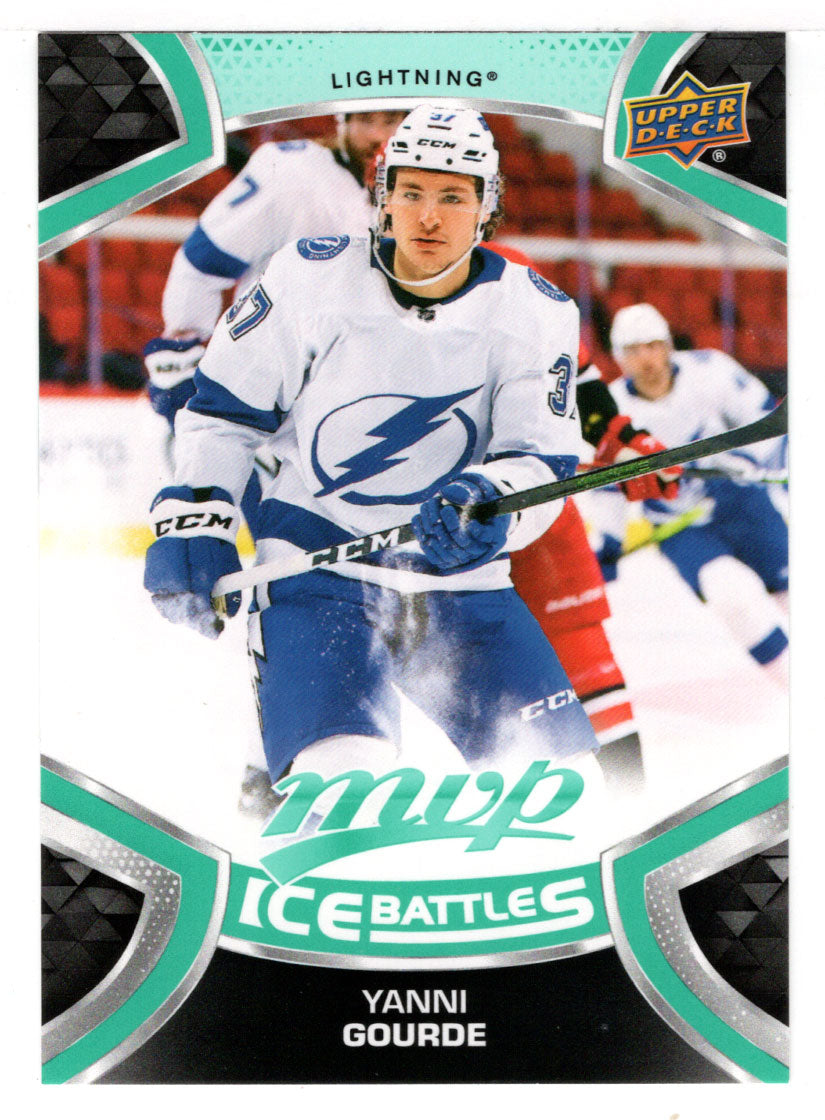 Yanni Gourde - Tampa Bay Lightning (NHL Hockey Card) 2021-22 Upper Deck MVP Ice Battles # IB-110 Mint