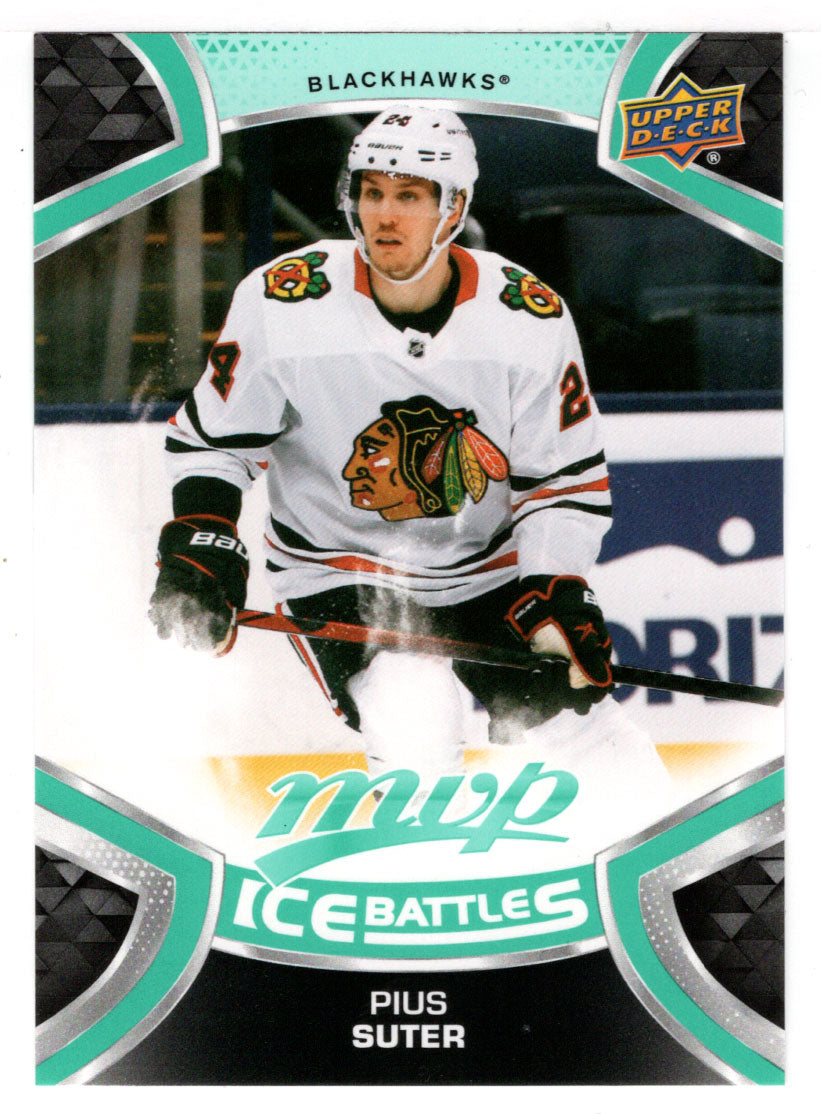 Pius Suter - Chicago Blackhawks (NHL Hockey Card) 2021-22 Upper Deck MVP Ice Battles # IB-158 Mint