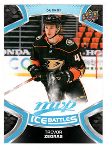 Trevor Zegras - Anaheim Ducks - Checklist # 2 - SP (NHL Hockey Card) 2021-22 Upper Deck MVP Ice Battles # IB-250 Mint