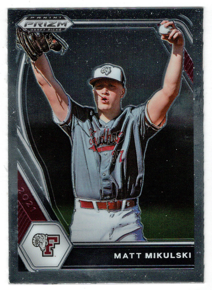 Matt Mikulski - Fordham Rams (MLB - NCAA Baseball Card) 2021 Panini Prizm Draft Picks # 50 Mint