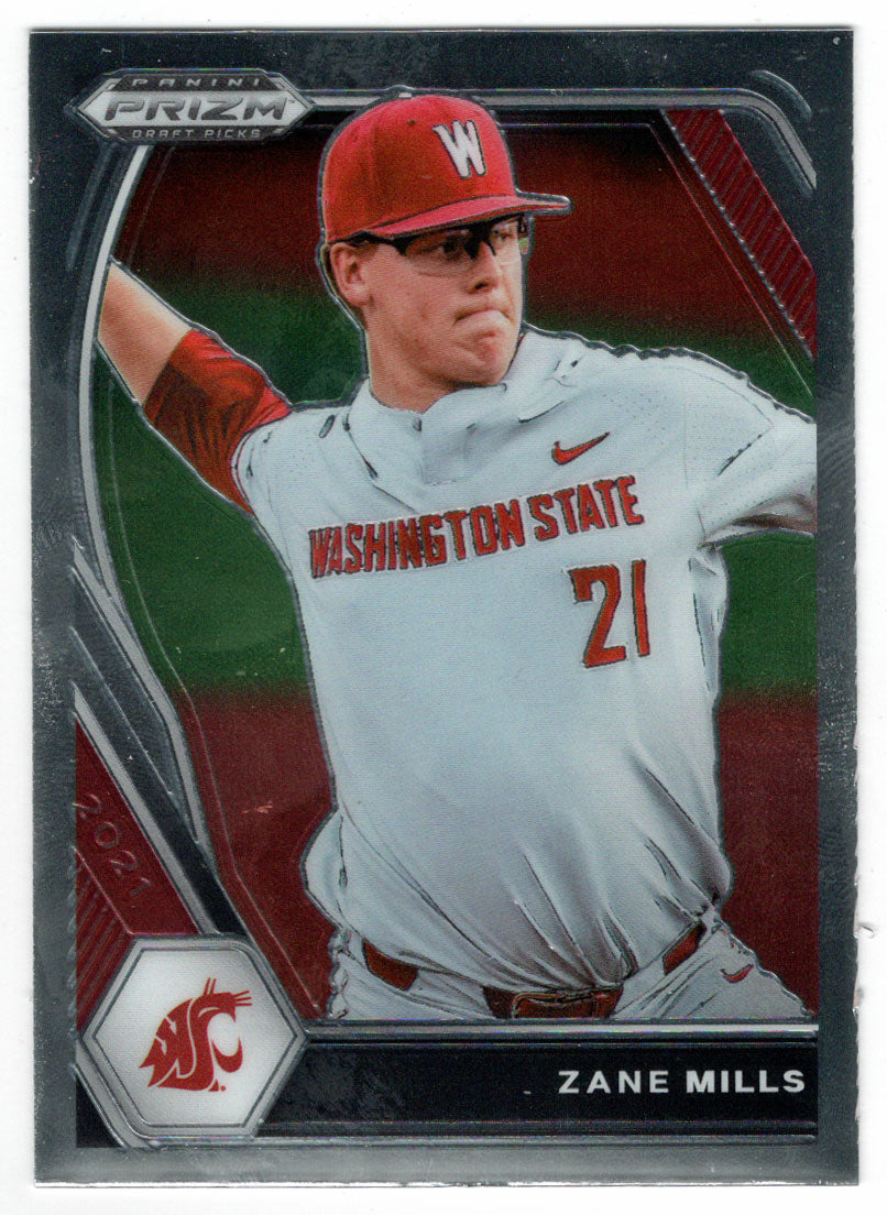 Zane Mills - Washington State Cougars (MLB - NCAA Baseball Card) 2021 Panini Prizm Draft Picks # 120 Mint