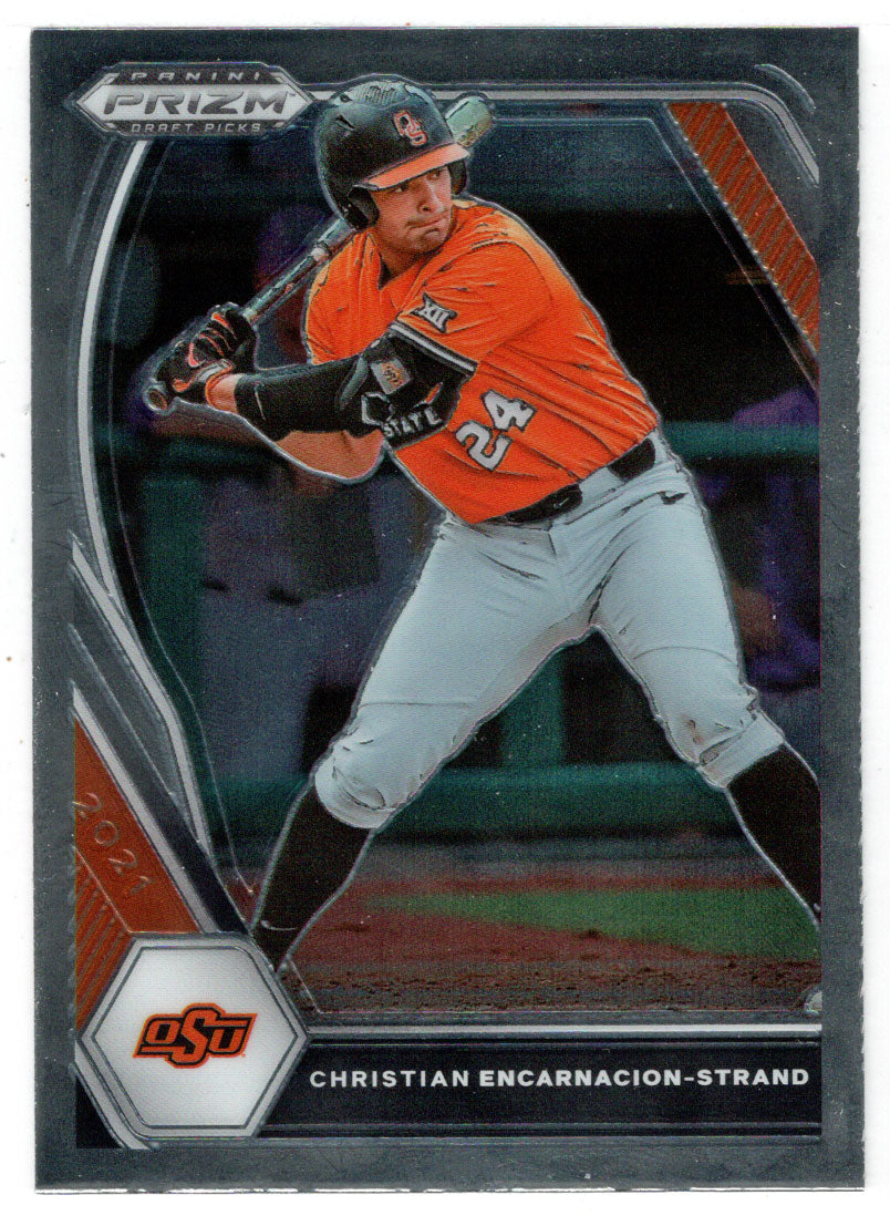 Christian Encarnacion-Strand - Oklahoma State Cowboys (MLB - NCAA Baseball Card) 2021 Panini Prizm Draft Picks # 128 Mint