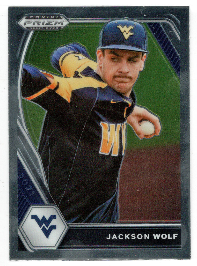 Jackson Wolf - West Virginia Mountaineers (MLB - NCAA Baseball Card) 2021 Panini Prizm Draft Picks # 129 Mint