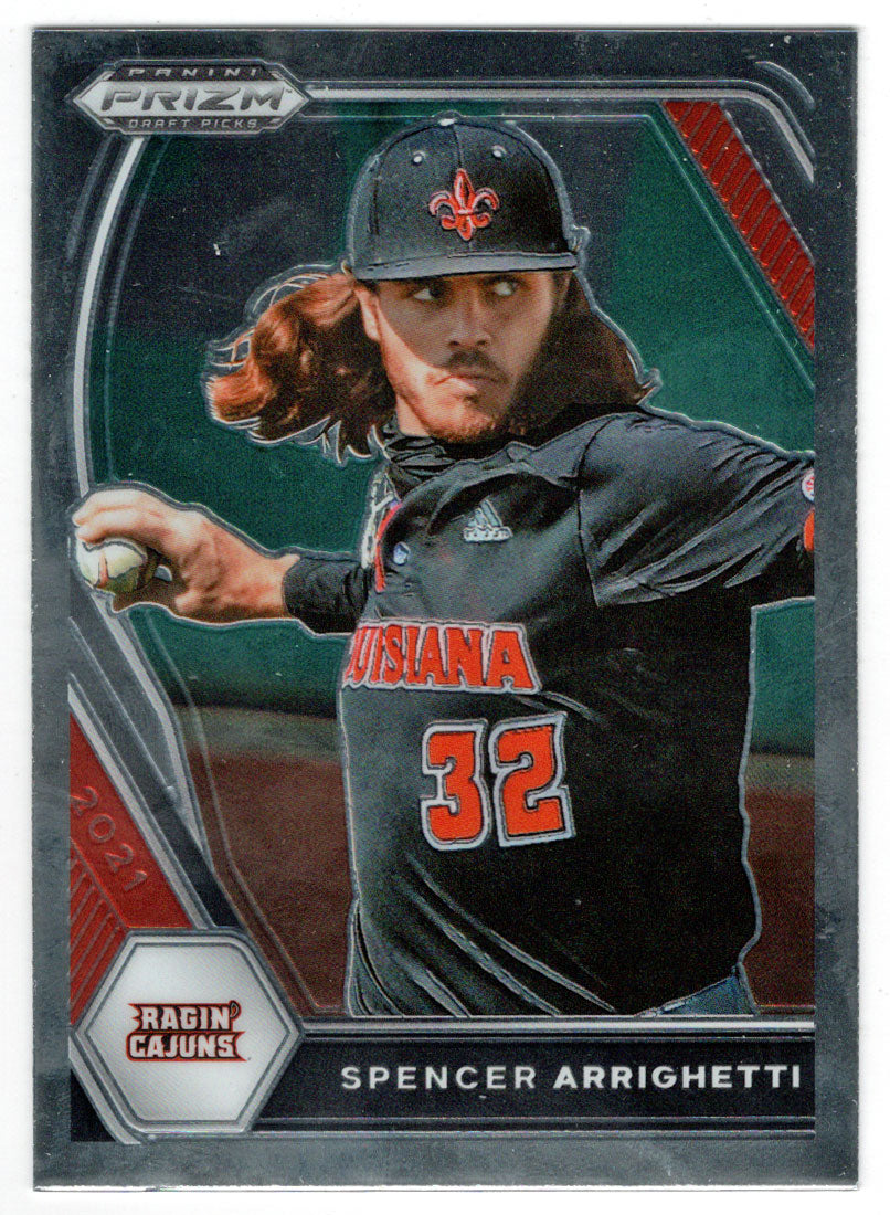 Spencer Arrighetti - Louisiana-Lafayette Ragin' Cajuns (MLB - NCAA Baseball Card) 2021 Panini Prizm Draft Picks # 178 Mint