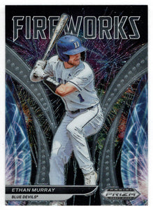 Ethan Murray - Duke Blue Devils - Fireworks (MLB - NCAA Baseball Card) 2021 Panini Prizm Draft Picks # F-EM Mint