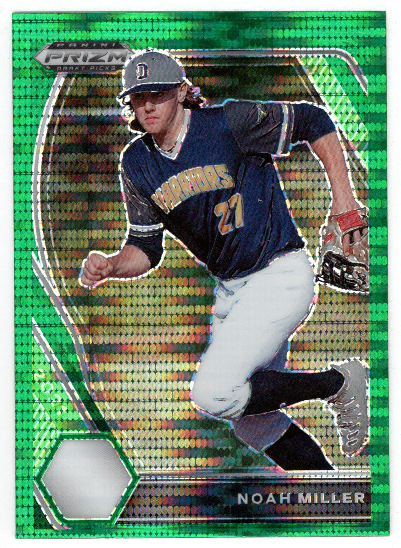 Noah Miller - Ozaukee High School - Green Pulsar (MLB - NCAA Baseball Card) 2021 Panini Prizm Draft Picks # 36 Mint