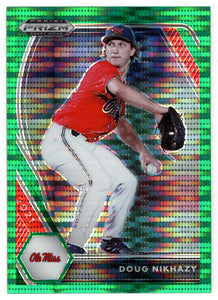 Doug Nikhazy - Ole Miss Rebels - Green Pulsar (MLB - NCAA Baseball Card) 2021 Panini Prizm Draft Picks # 58 Mint