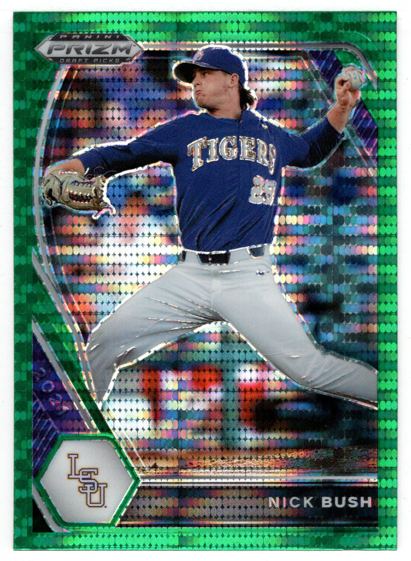 Nick Bush - LSU Tigers - Green Pulsar (MLB - NCAA Baseball Card) 2021 Panini Prizm Draft Picks # 181 Mint