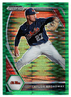 Taylor Broadway - Ole Miss Rebels - Green Pulsar (MLB - NCAA Baseball Card) 2021 Panini Prizm Draft Picks # 185 Mint