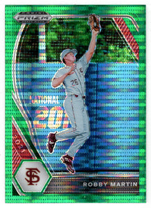 Robby Martin - Florida State Seminoles - Green Pulsar (MLB - NCAA Baseball Card) 2021 Panini Prizm Draft Picks # 198 Mint