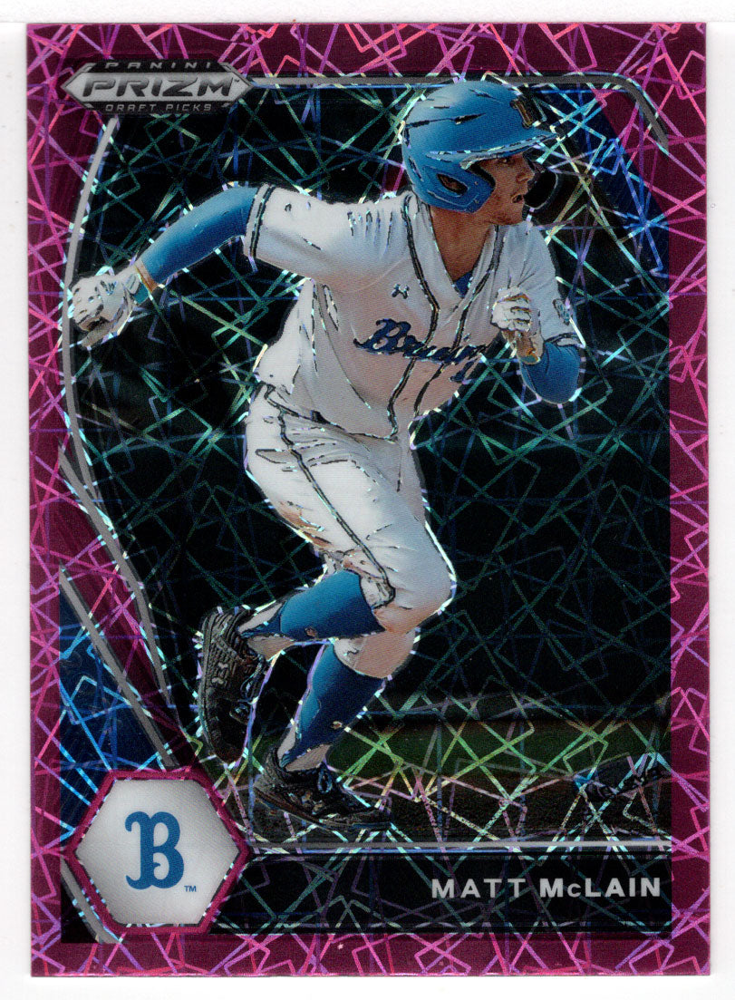 Matt McLain - UCLA Bruins - Pink Velocity (MLB - NCAA Baseball Card) 2021 Panini Prizm Draft Picks # 17 Mint