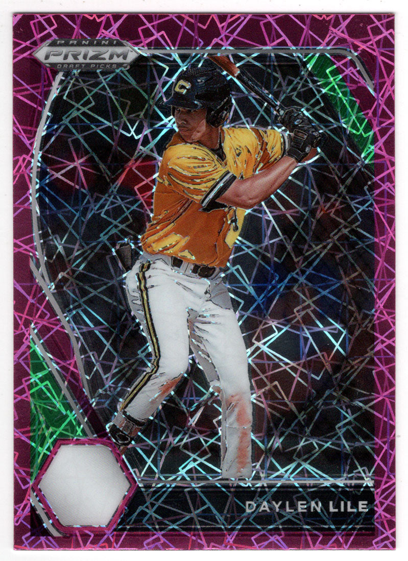 Daylen Lile - Trinity High School KY - Pink Velocity (MLB - NCAA Baseball Card) 2021 Panini Prizm Draft Picks # 47 Mint