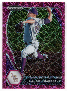 Landon Marceaux - LSU Tigers - Pink Velocity (MLB - NCAA Baseball Card) 2021 Panini Prizm Draft Picks # 80 Mint