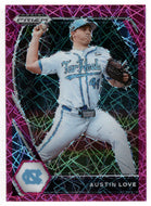 Austin Love - North Carolina Tar Heels - Pink Velocity (MLB - NCAA Baseball Card) 2021 Panini Prizm Draft Picks # 90 Mint