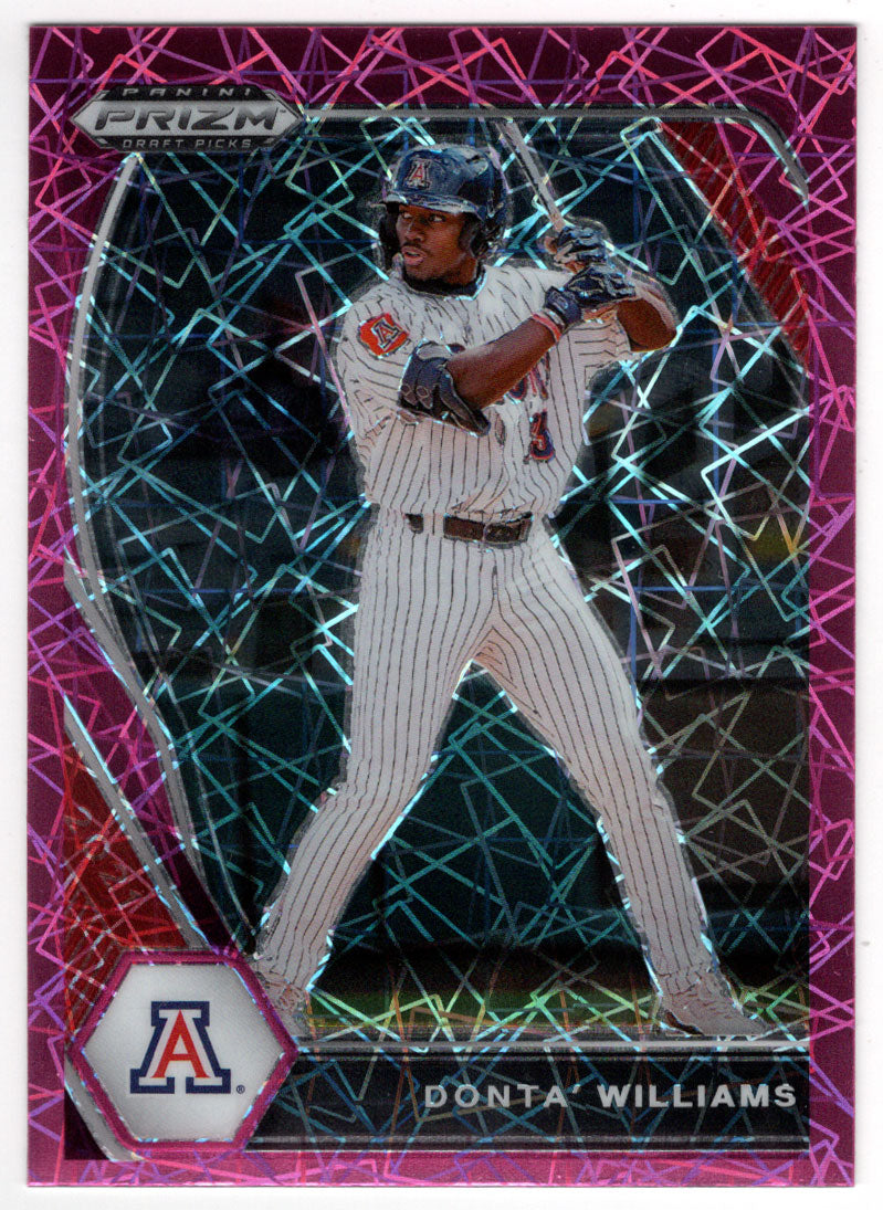 Donta' Williams - Arizona Wildcats - Pink Velocity (MLB - NCAA Baseball Card) 2021 Panini Prizm Draft Picks # 106 Mint