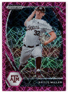 Bryce Miller - Texas A&M Aggies - Pink Velocity (MLB - NCAA Baseball Card) 2021 Panini Prizm Draft Picks # 113 Mint