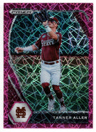 Tanner Allen - Mississippi State Bulldogs - Pink Velocity (MLB - NCAA Baseball Card) 2021 Panini Prizm Draft Picks # 118 Mint