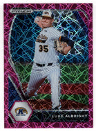 Luke Albright - Kent State Golden Flashes - Pink Velocity (MLB - NCAA Baseball Card) 2021 Panini Prizm Draft Picks # 168 Mint