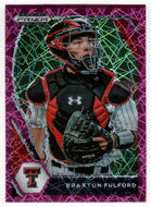 Braxton Fulford - Texas Tech Red Raiders - Pink Velocity (MLB - NCAA Baseball Card) 2021 Panini Prizm Draft Picks # 170 Mint