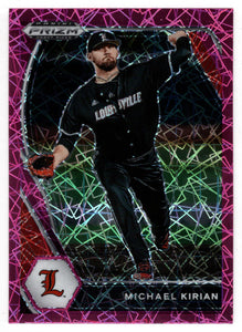 Michael Kirian - Louisville Cardinals - Pink Velocity (MLB - NCAA Baseball Card) 2021 Panini Prizm Draft Picks # 173 Mint