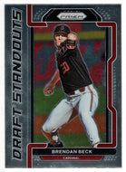 Brendan Beck - Stanford Cardinal - Draft Standouts (MLB - NCAA Baseball Card) 2021 Panini Prizm Draft Picks # DS-BB Mint