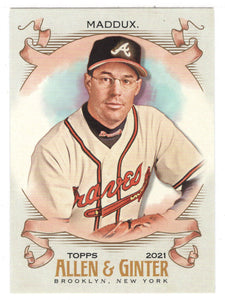 Greg Maddux - Atlanta Braves (MLB Baseball Card) 2021 Topps Allen and Ginter # 7 Mint