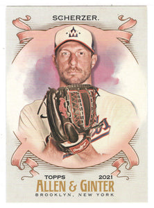 Max Scherzer - Washington Nationals (MLB Baseball Card) 2021 Topps Allen and Ginter # 52 Mint