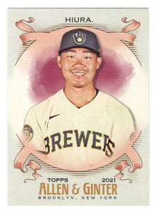 Keston Hiura - Milwaukee Brewers (MLB Baseball Card) 2021 Topps Allen and Ginter # 60 Mint