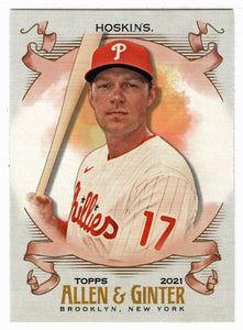 Rhys Hoskins - Philadelphia Phillies (MLB Baseball Card) 2021 Topps Allen and Ginter # 85 Mint