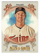 Joe Mauer - Minnesota Twins (MLB Baseball Card) 2021 Topps Allen and Ginter # 132 Mint