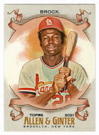 Lou Brock - St. Louis Cardinals (MLB Baseball Card) 2021 Topps Allen and Ginter # 144 Mint