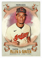 Oscar Mercado - Cleveland Indians (MLB Baseball Card) 2021 Topps Allen and Ginter # 164 Mint