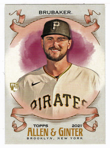 JT Brubaker RC - Pittsburgh Pirates (MLB Baseball Card) 2021 Topps Allen and Ginter # 182 Mint