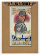 Load image into Gallery viewer, Brailyn Marquez - Chicago Cubs (MLB Baseball Card) 2021 Topps Allen and Ginter MINI Relics - Autograph # FMA-BA Mint
