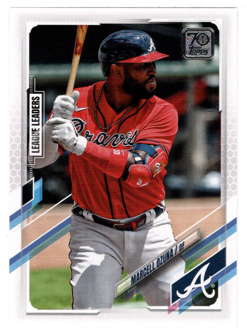 Marcell Ozuna - Atlanta Braves - NL RBI Leaders (MLB Baseball Card) 2021 Topps # 220 Mint