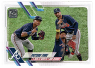 Ronald Acuna Jr. - Cristian Pache - Nick Markakis - Atlanta Braves - Picture Time (MLB Baseball Card) 2021 Topps # 372 Mint